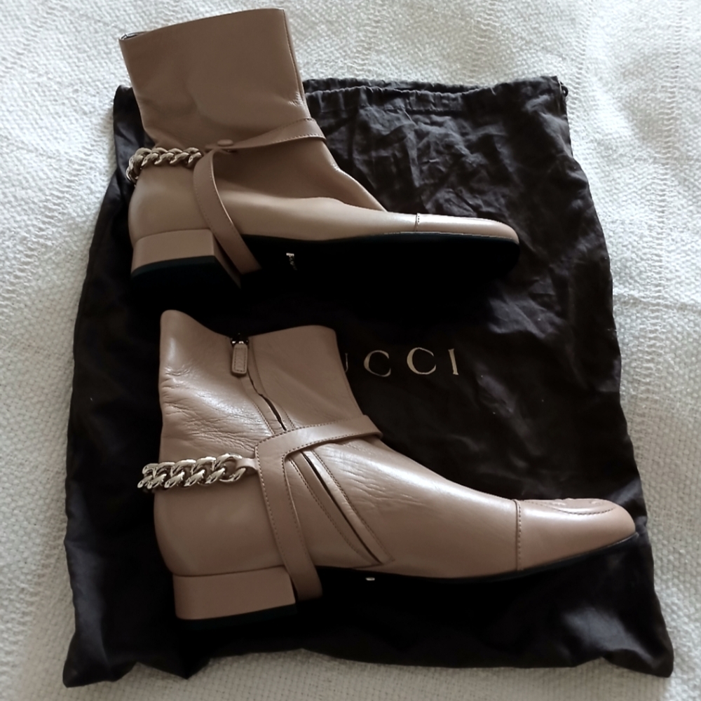 New. Gucci soho  GG  ankle boot, side zipper - Picture 11 of 13
